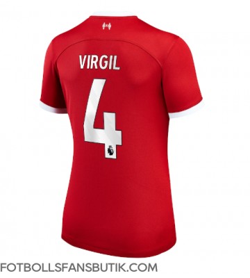 Liverpool Virgil van Dijk #4 Replika Hemmatröja Damer 2023-24 Kortärmad